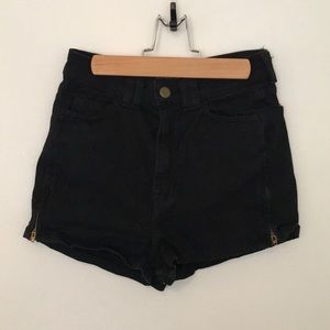 American Apparel high waist shorts black